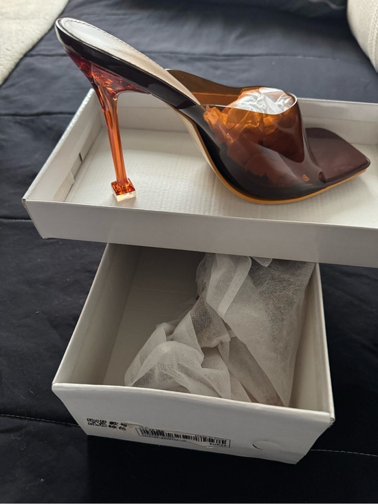 Shoes - Amber Transparent High Heel Mule